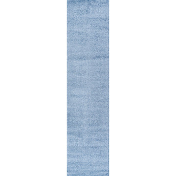 Haze Solid Low-pile Area Rug Classic Blue